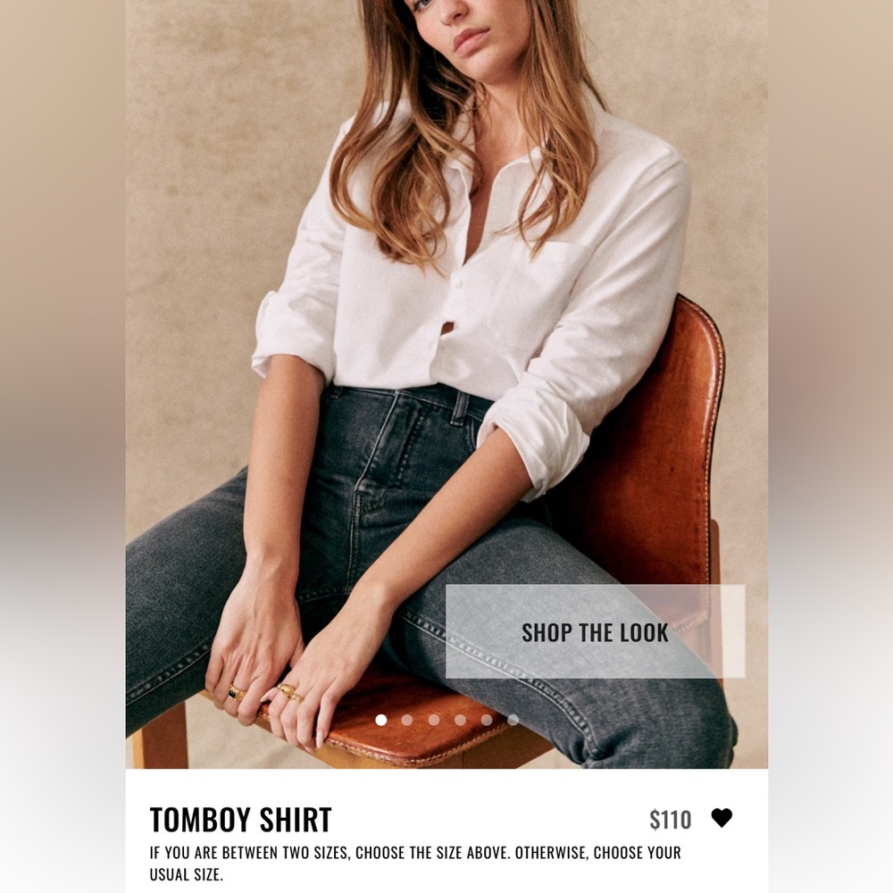 Sezane tomboy. White. 38/6.